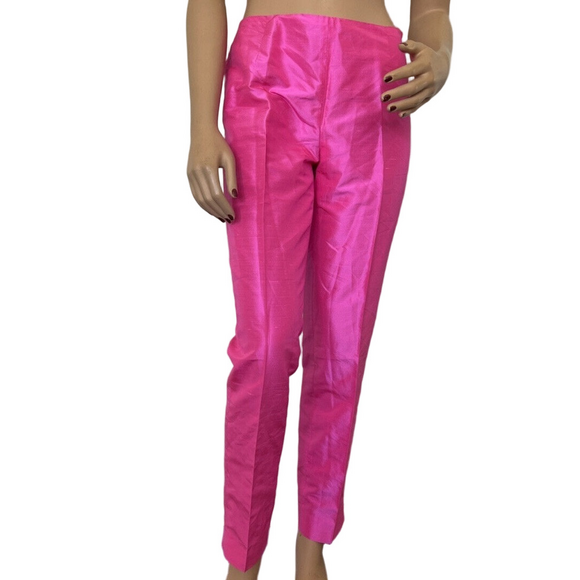 RALPH LAUREN *VINTAGE* High-Rise Raw Silk Pants - Picture 14 of 14